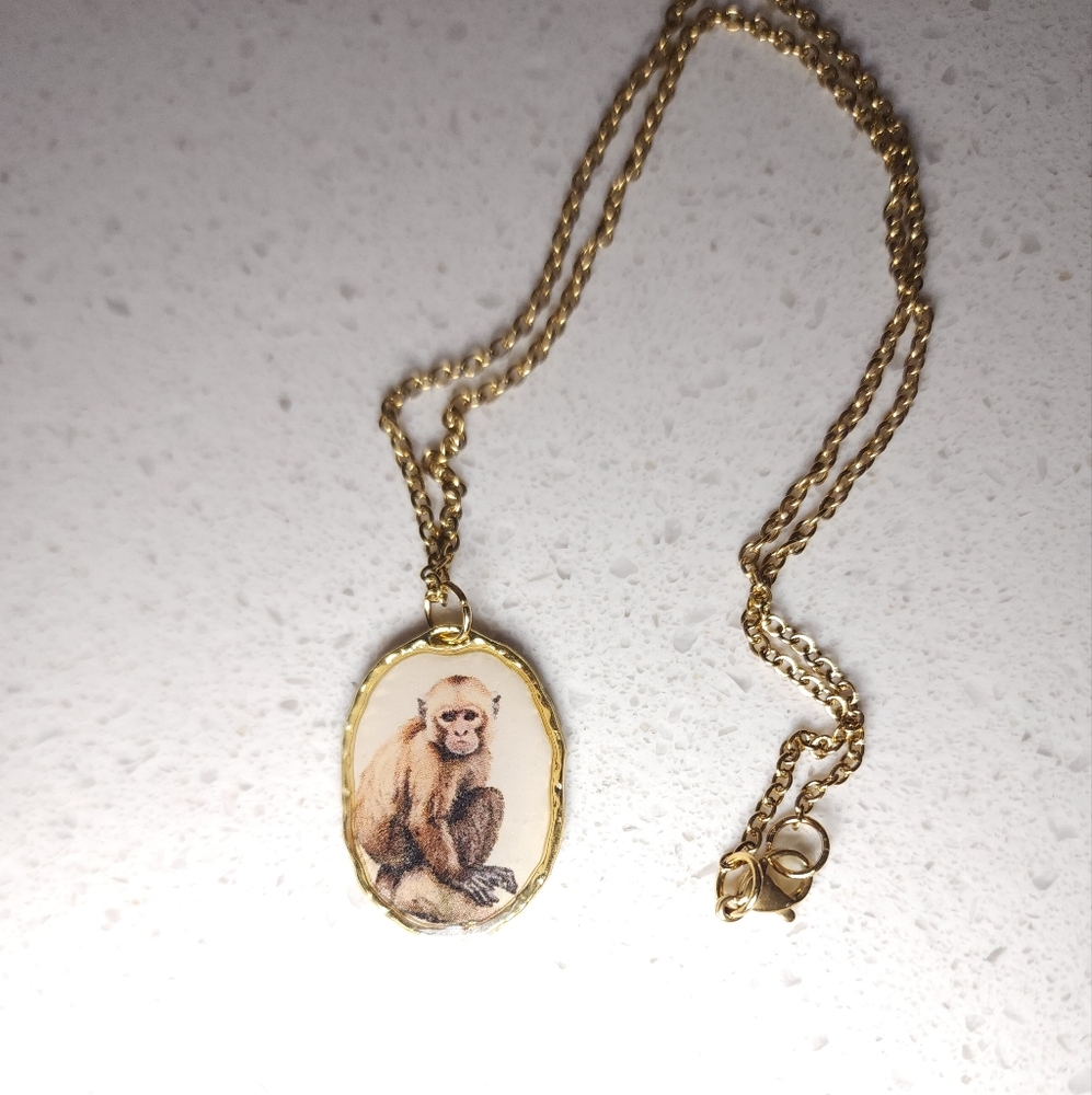 Handmade clay necklace